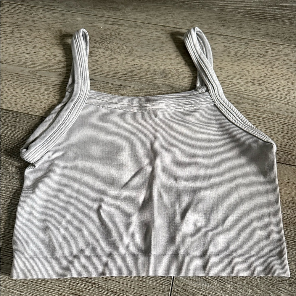 Urban Outfitters Light Gray Ribbed Tank Top
